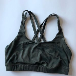 Lululemon Olive Camo Energy Bra size 6
